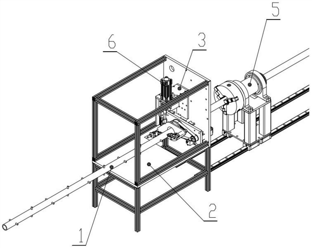 An automatic welding machine for round pipe insulation nails