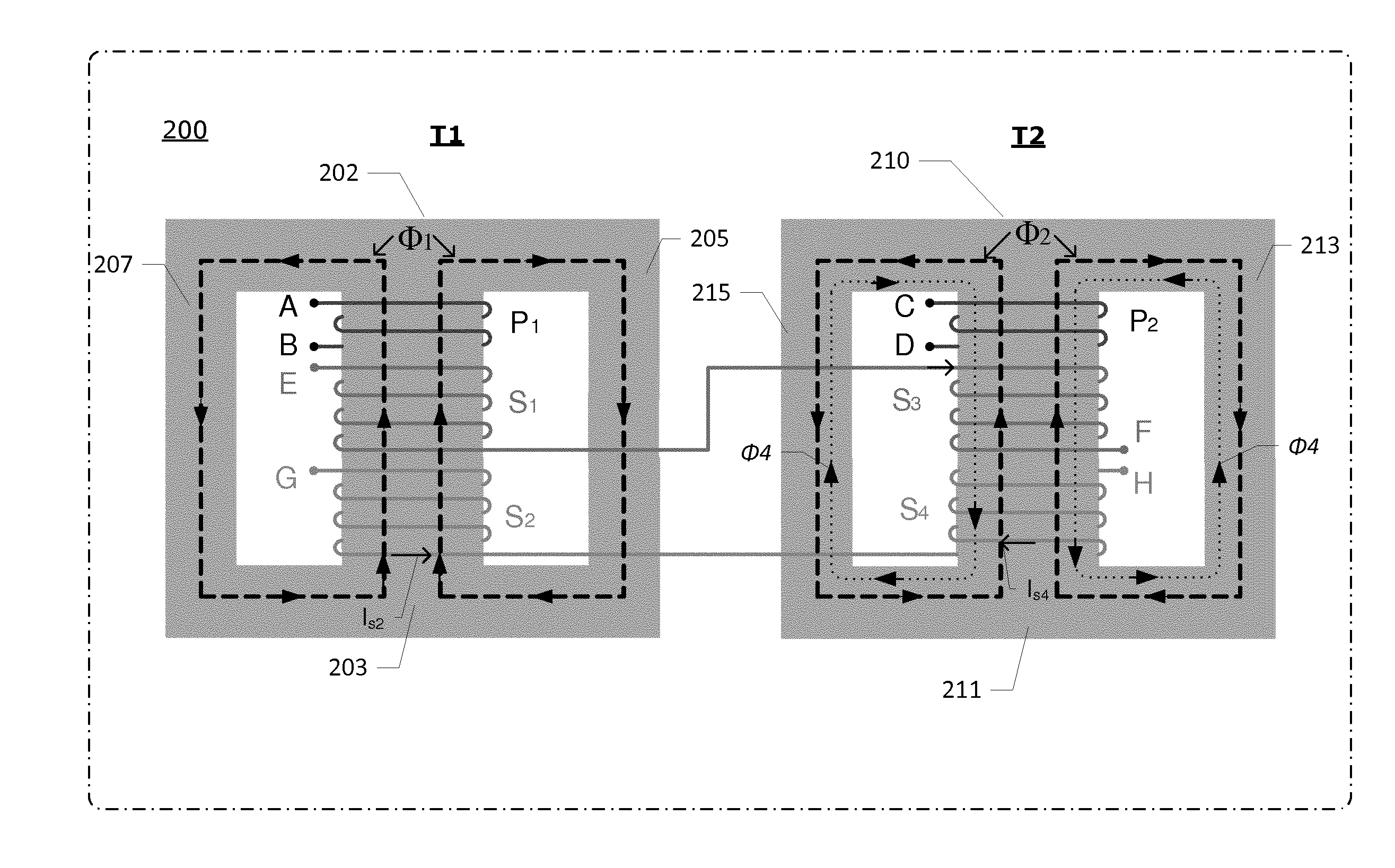 Integrated magnetcs transformer assembly