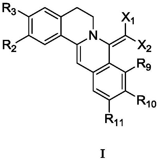 8-dihalogenomethylene dihydroberberine type compound and its anti-infection and anti-inflammation application