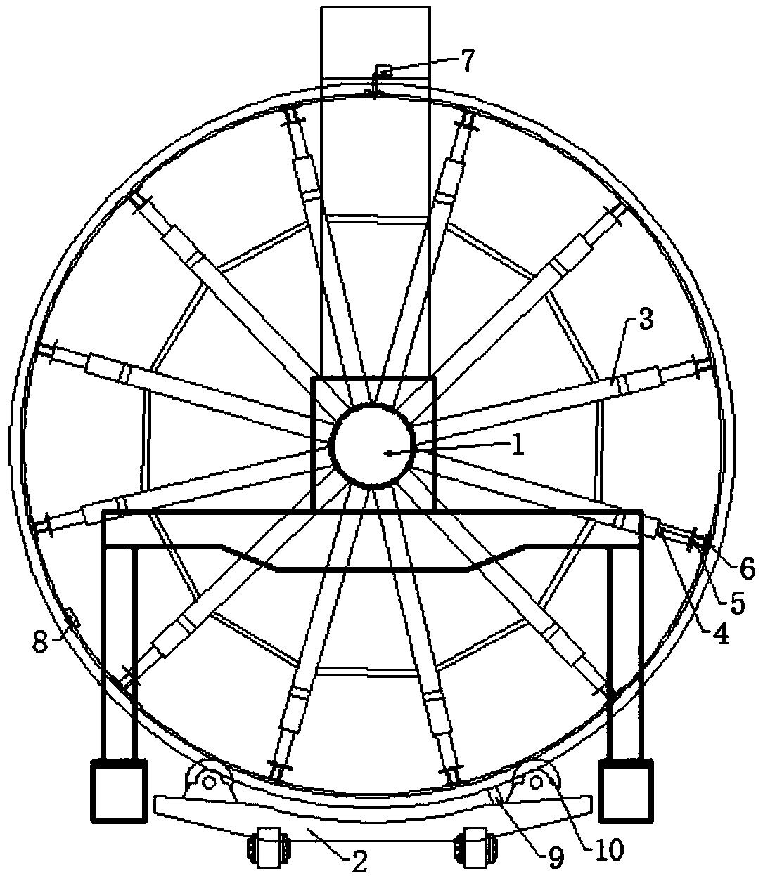 An installation method of super-large-diameter penstock in the downward bend of an inclined shaft