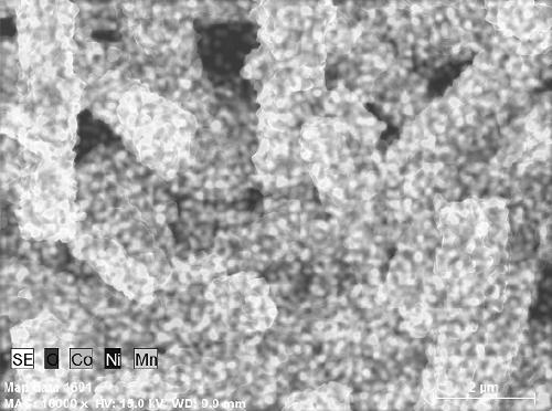 Power type lithium ion battery ternary material and preparation method