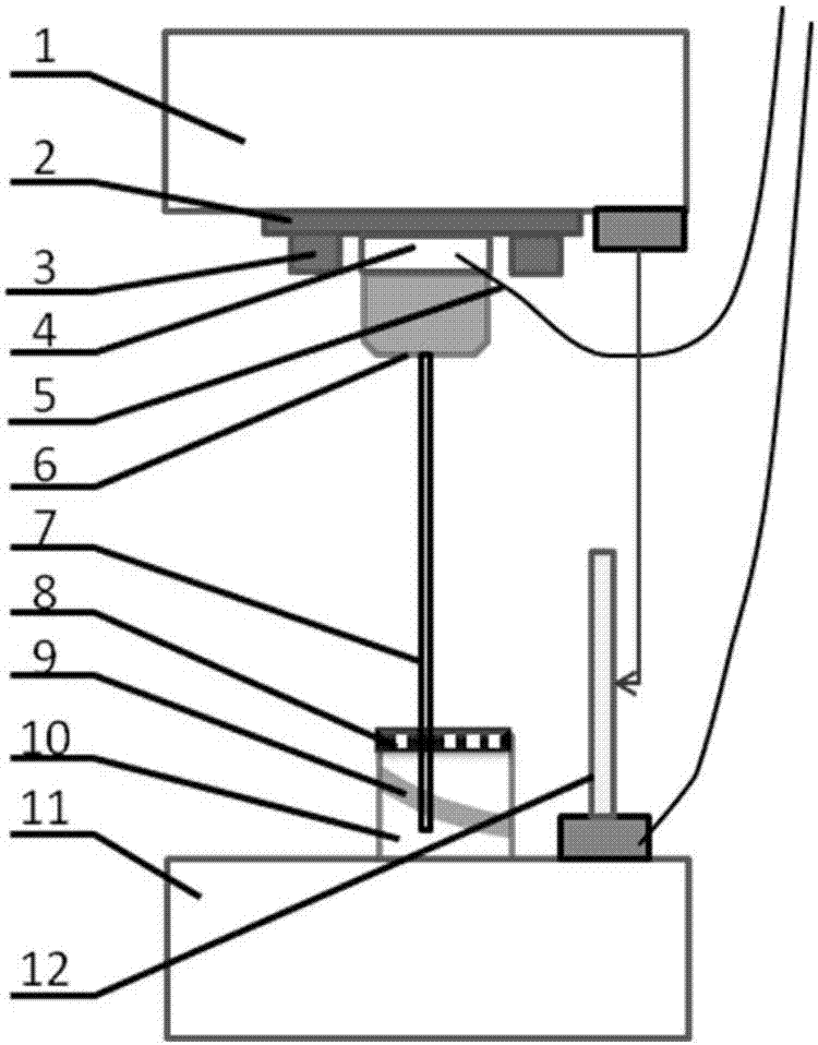 Probe testing device and method for strength and structure testing of hard soil