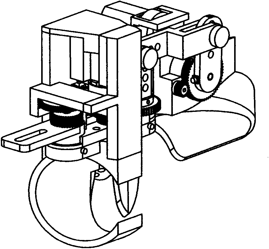 Thumb near-knuckle force feedback detection driving device