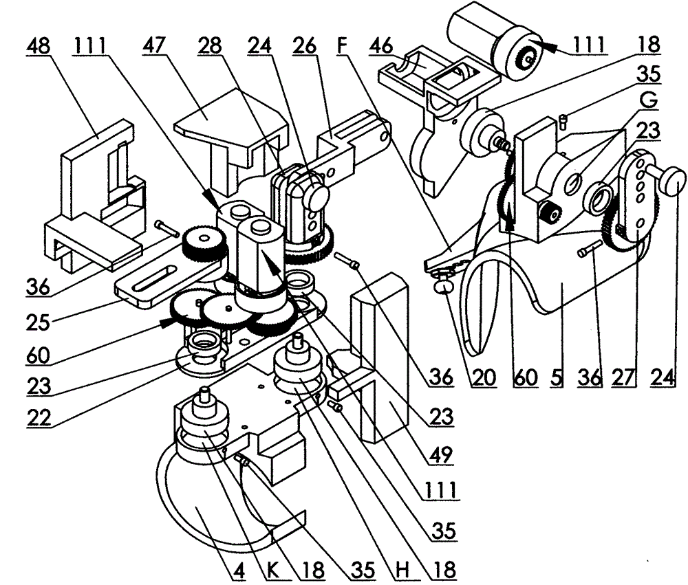 Thumb near-knuckle force feedback detection driving device