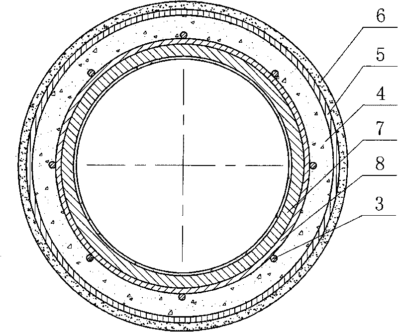 Prestressed reinforced concrete pipe with waterproof ring of socket