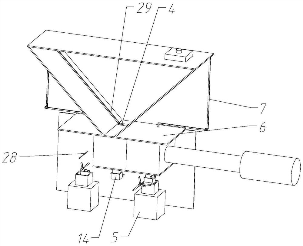 Quantitative discharging device for resin liquid mixture