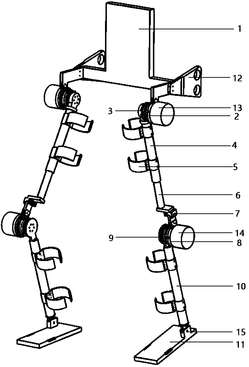 Portable wearable robot for exoskeletons of lower limbs