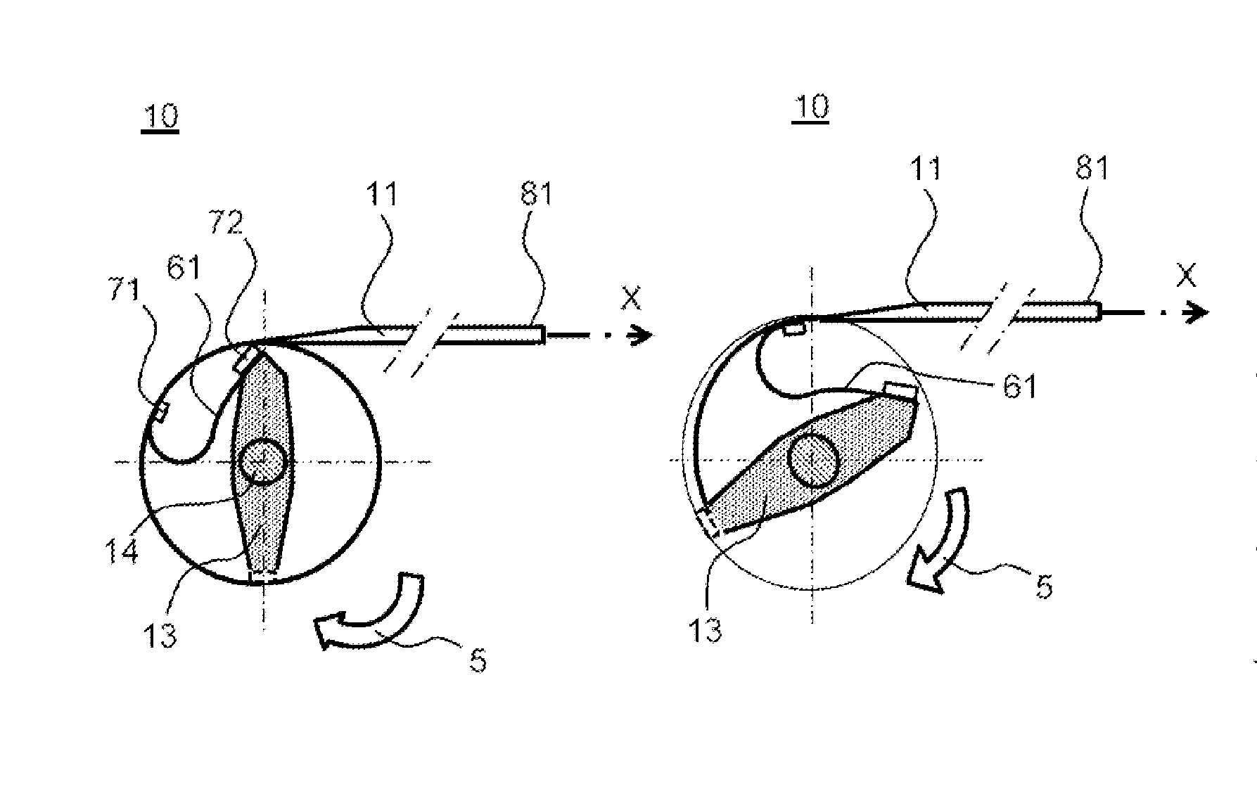 Retractable tape spring in-building method for a deployable structure and tape spring deployable structure