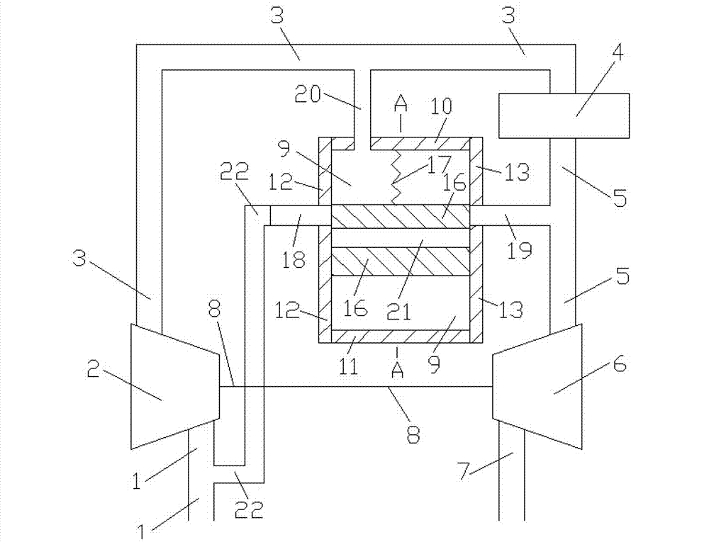 Differential pressure type mechanical adjusting system