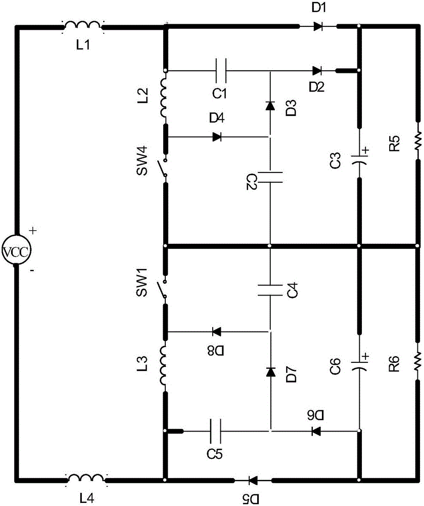 PFC soft switching circuit of BOOST circuit