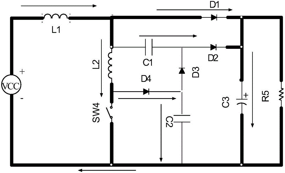 PFC soft switching circuit of BOOST circuit