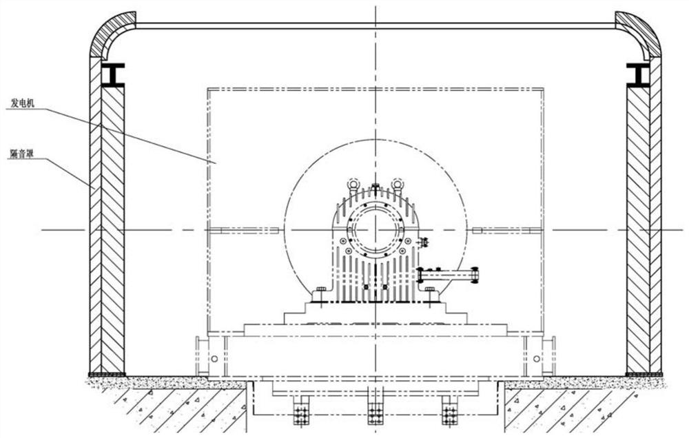 Integrated generator sound insulation and noise reduction casing structure