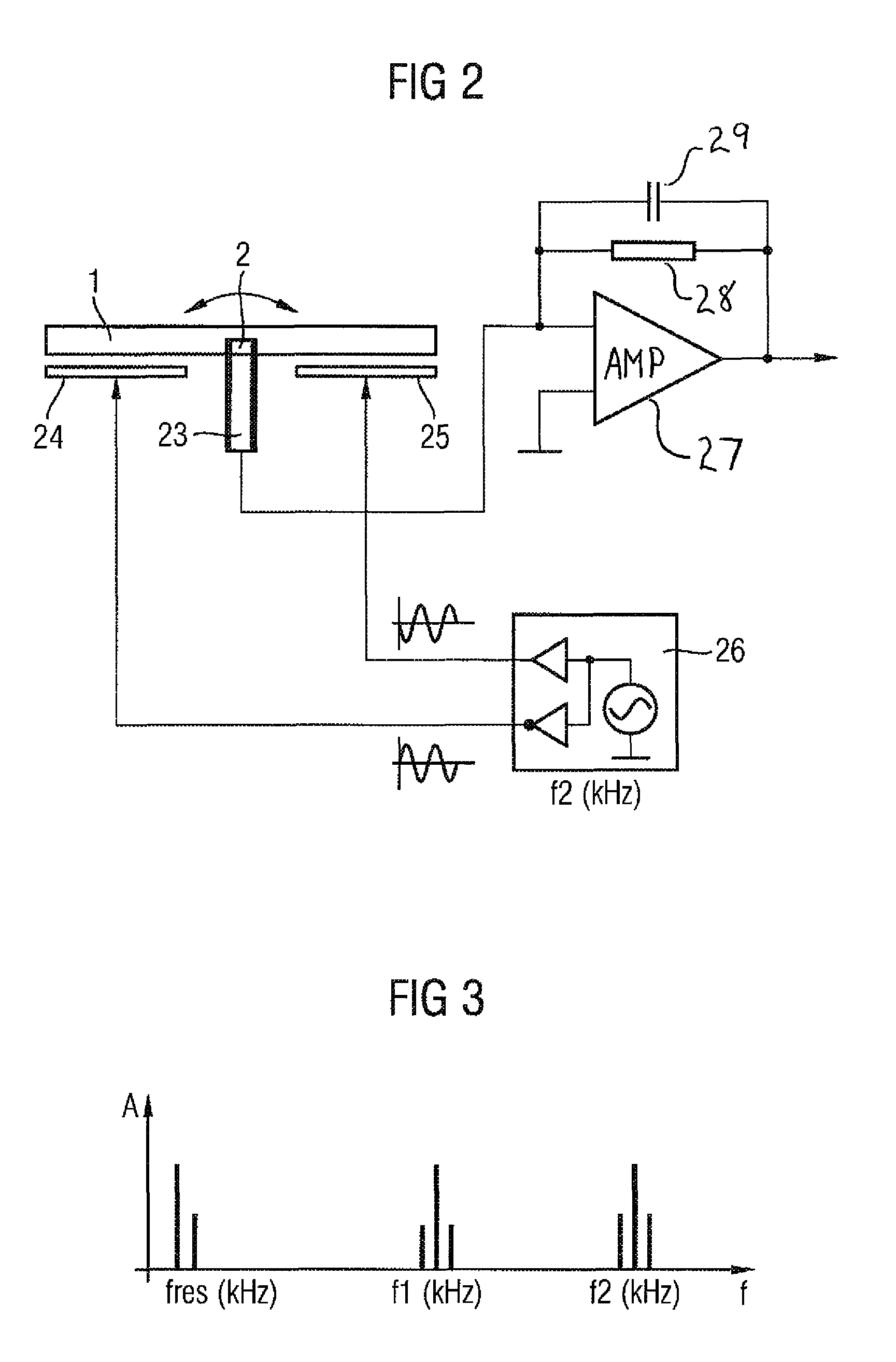 Arrangement for measuring a rate of rotation using a vibration sensor