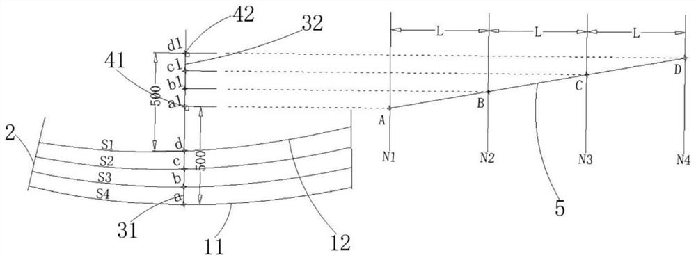 A Method for Calculating Points of Card-like Alignment of Quasi-Parallel Lines