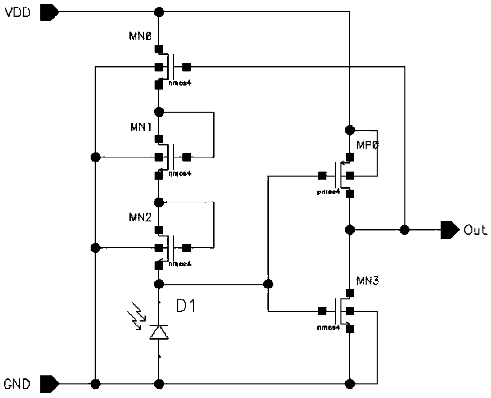 A light receiving front-end circuit with feedback