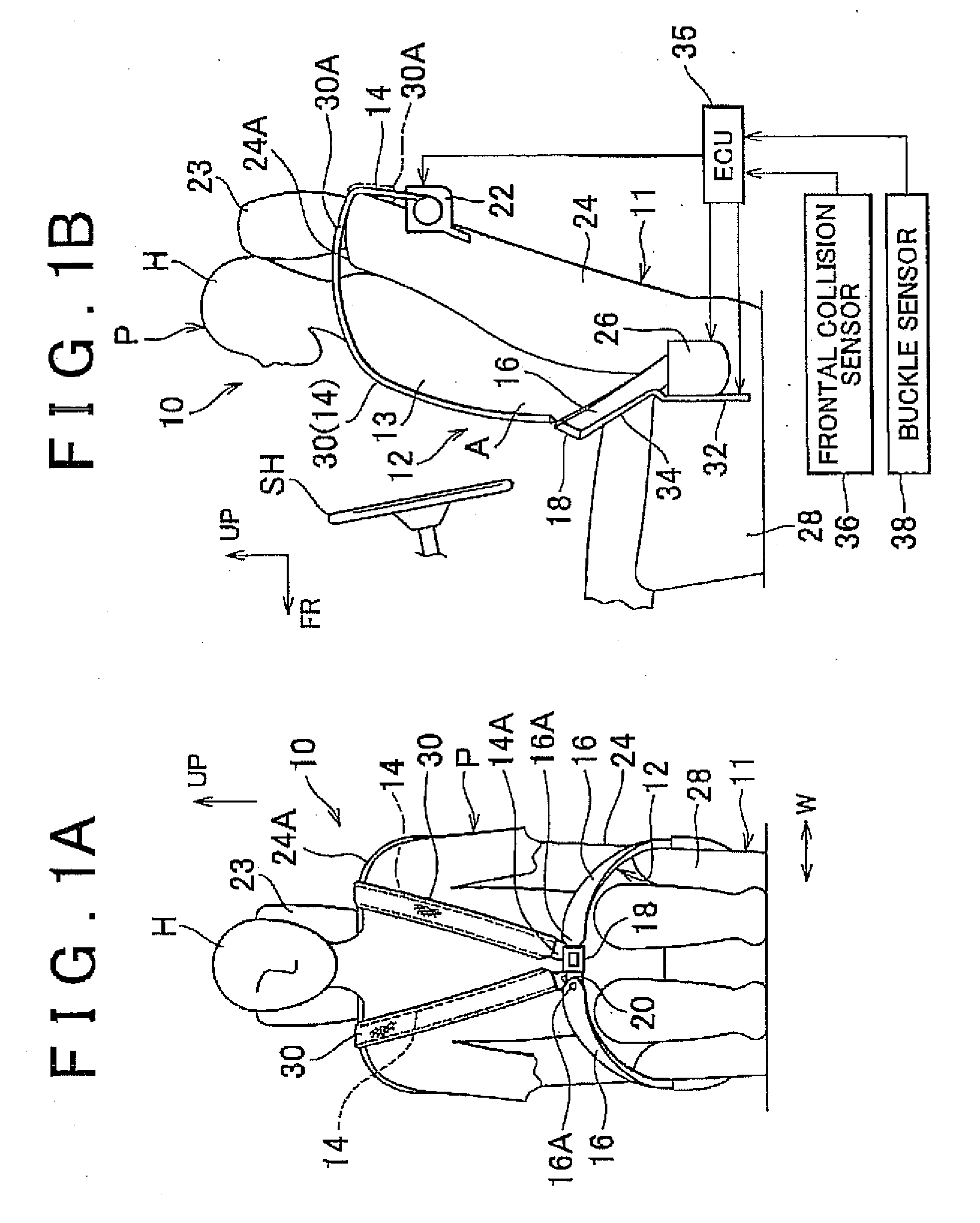 Vehicle occupant restraint apparatus