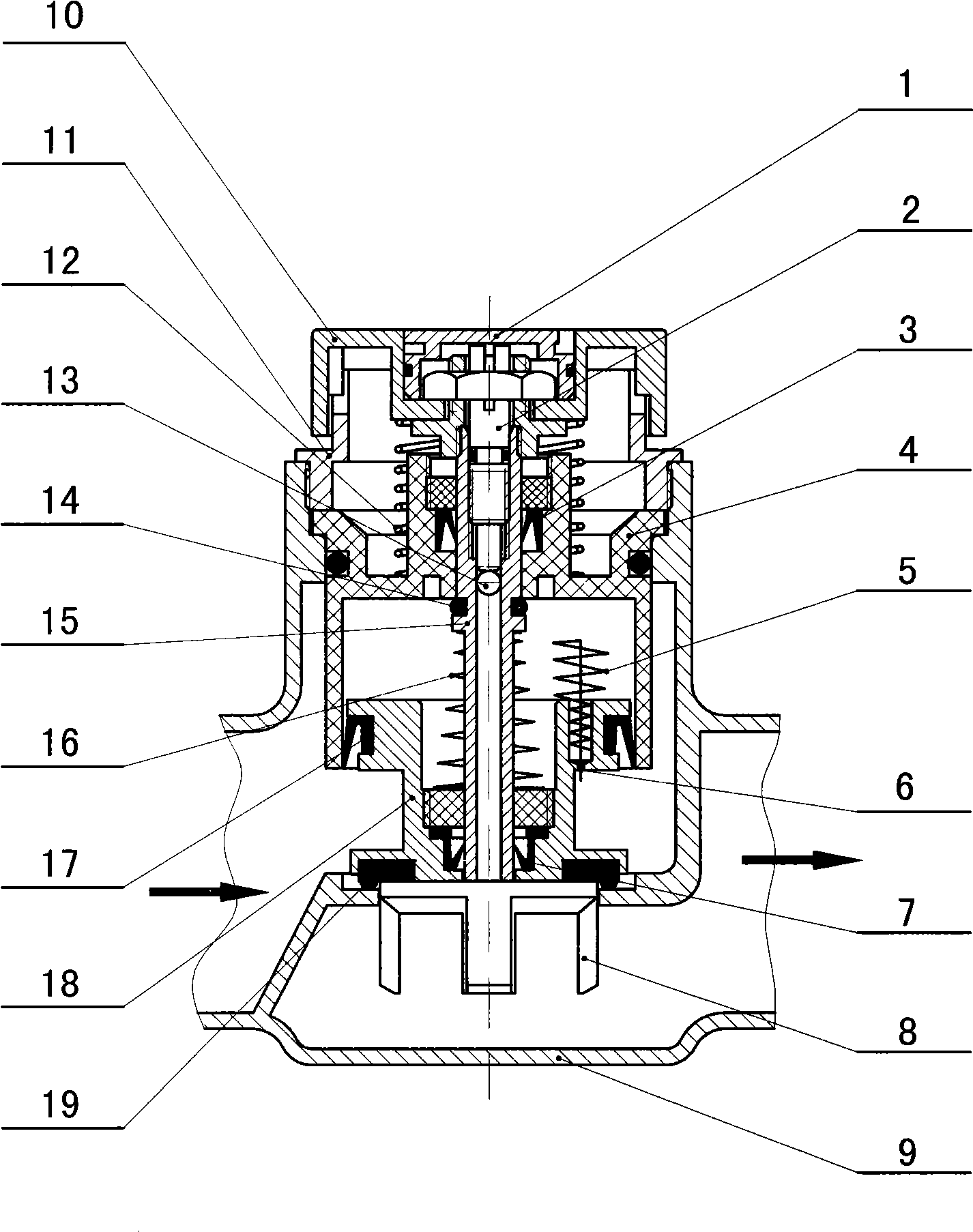 Anti-blockage descaling timing self-closed water saving device