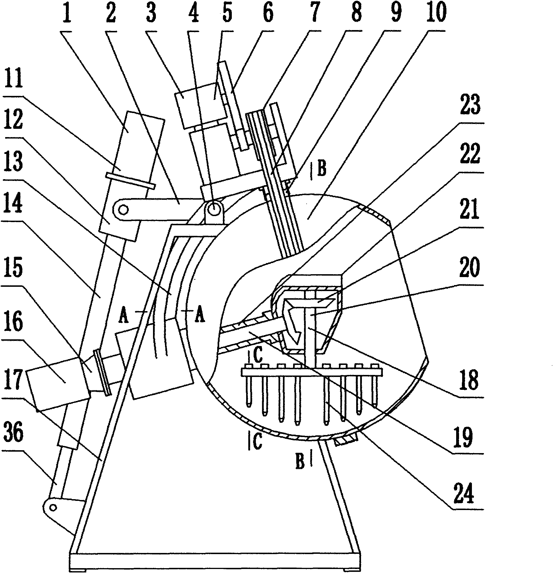 Universal rotation spherical blender