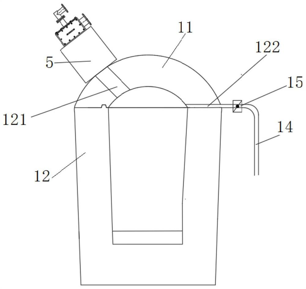 A liquid slag waste heat recovery system