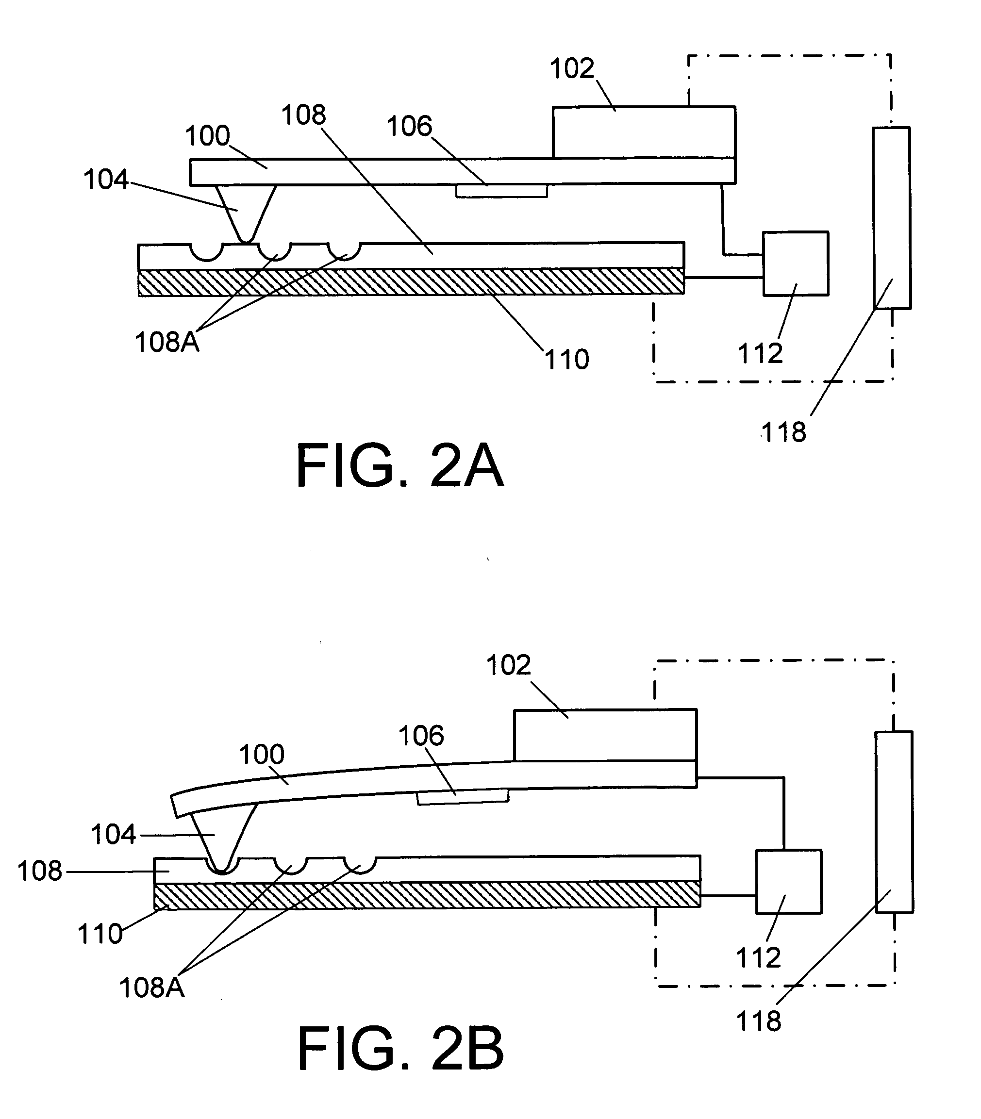 Contact probe storage fet sensor and write heater arrangements