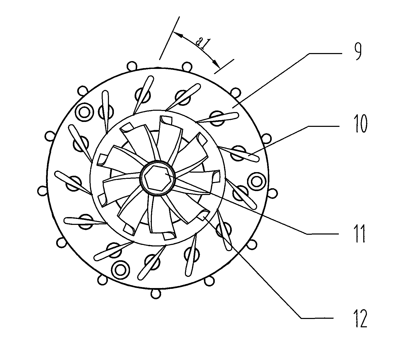 Asymmetric split turbine of turbocharger