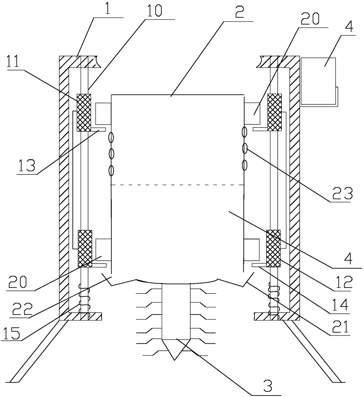 Soil collection and online detection device