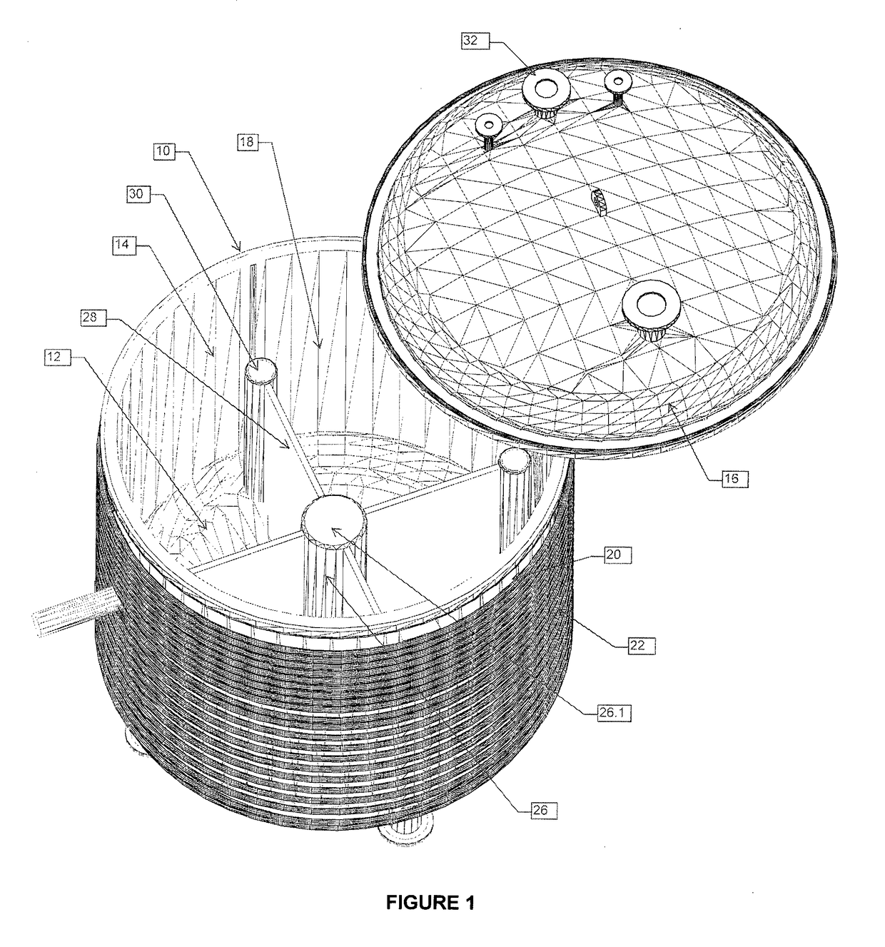 Reactor vessel, system and method for removing and recovering volatilizing contaminants from contaminated materials