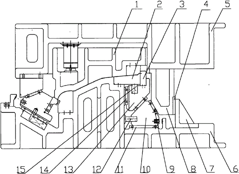 Automobile side body outer plate mould with double-layer sliding block structure