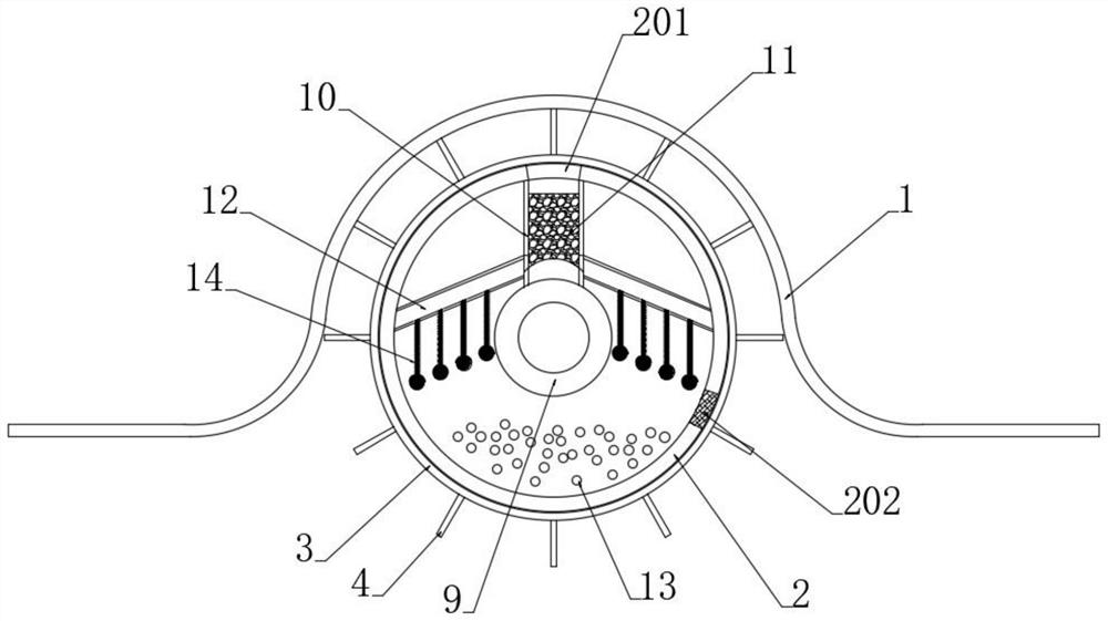 Rotary fishing adsorber for suspended particulate matters in water