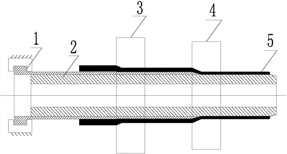 Method for hot rolling of large-opening-diameter titanium and titanium alloy thin-wall seamless pipe through jacket core bar