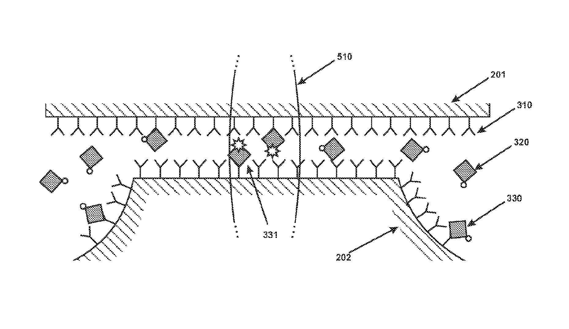 Nanofluidic biosensor and its use for rapid measurement of biomolecular interactions in solution and methods