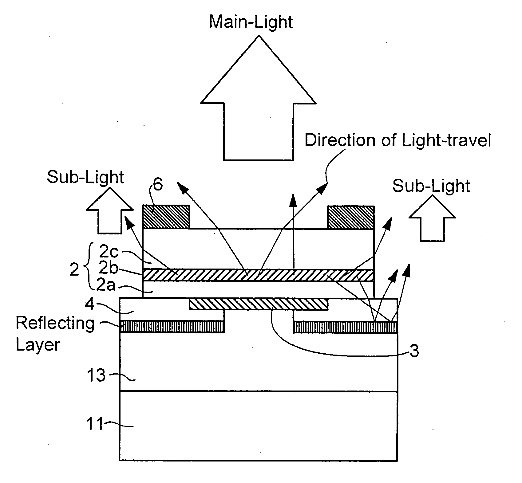 Opposed terminal structure having a nitride semiconductor element