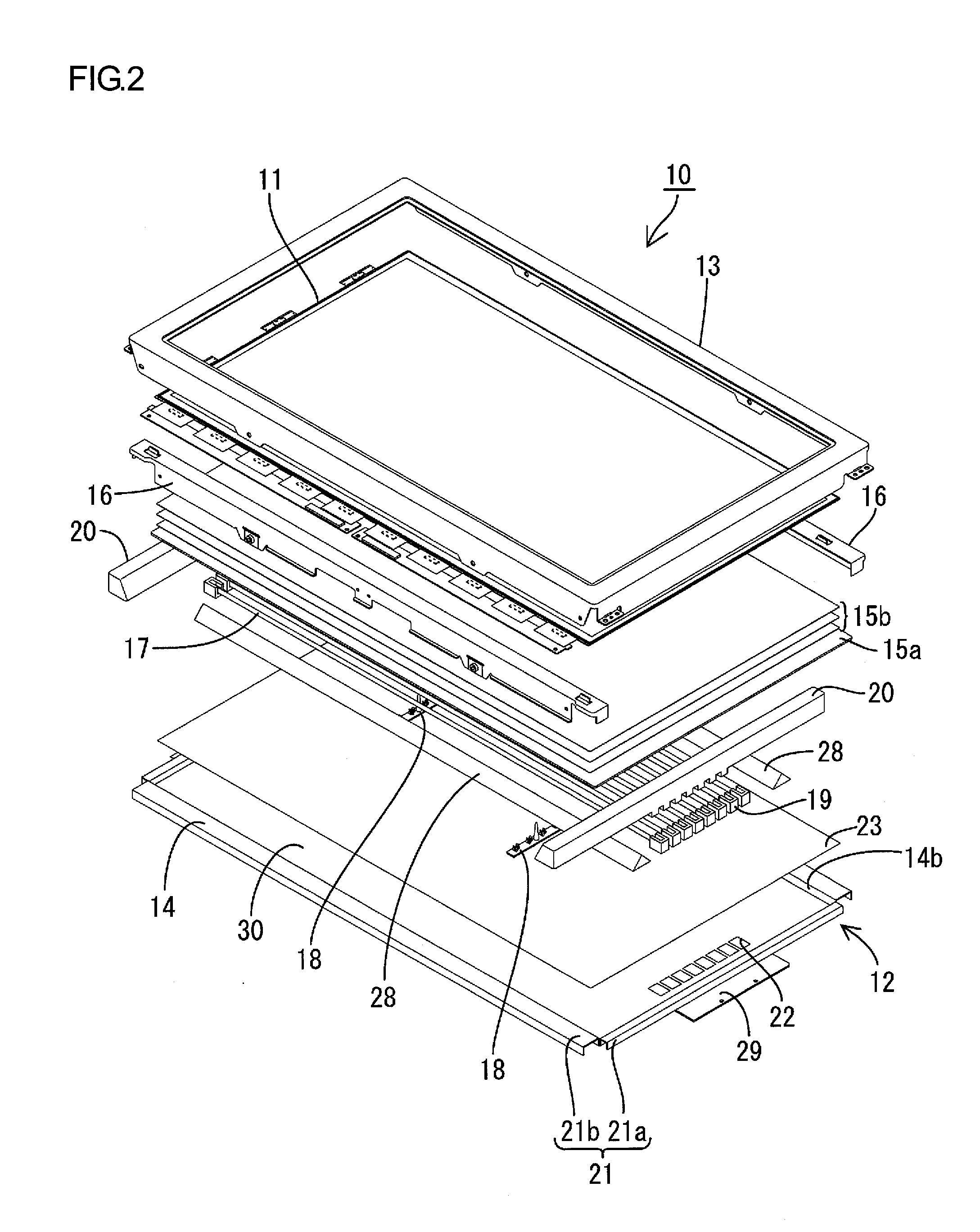 Lighting device, display device and television receiver