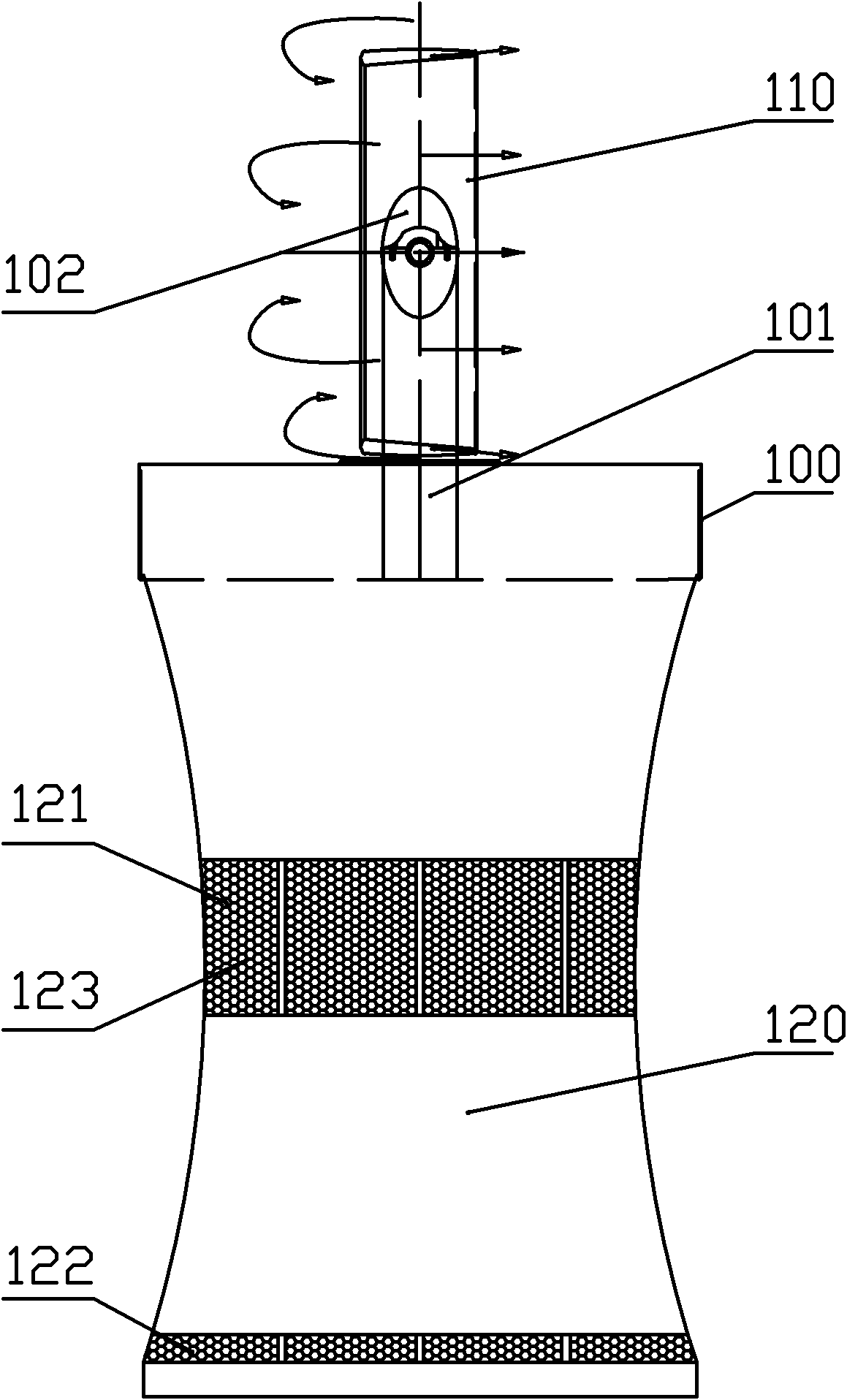 Refrigeration air-conditioner without fan blades