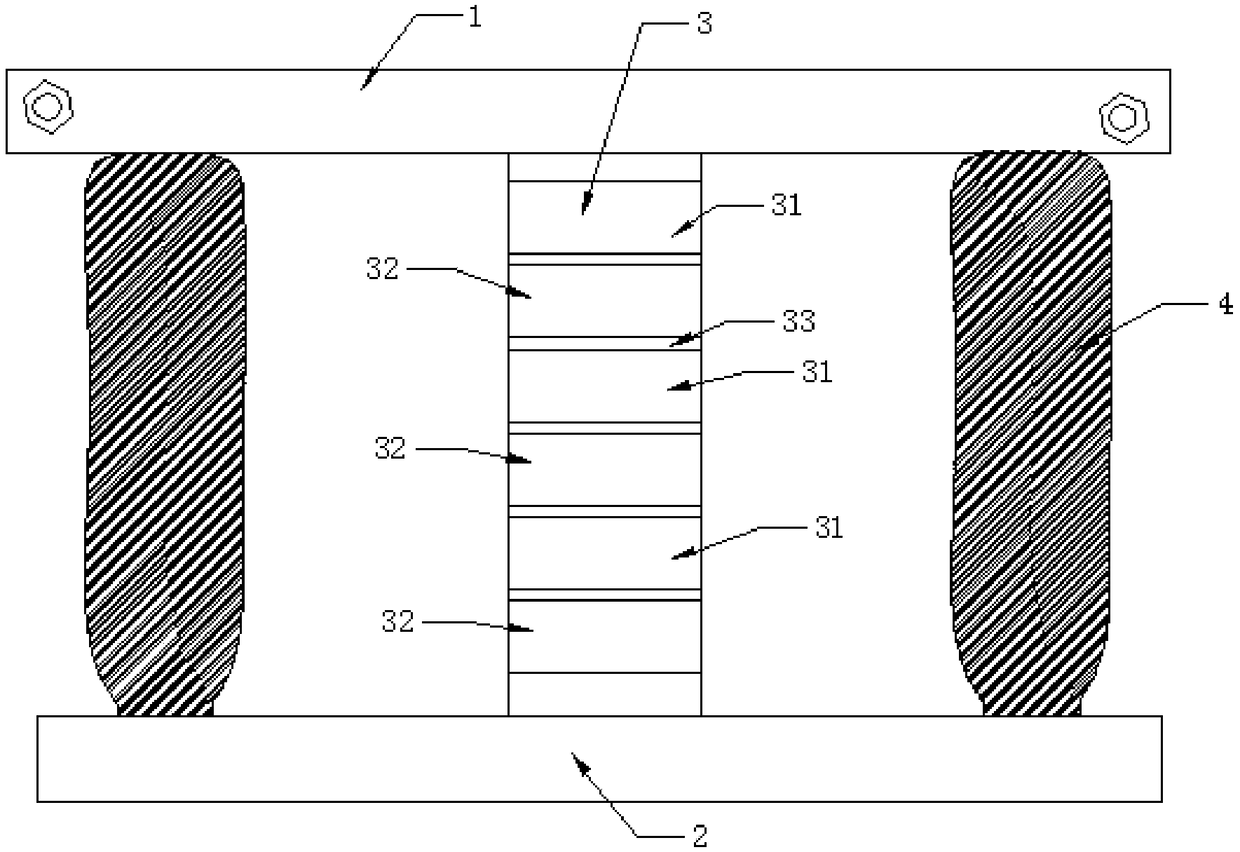 An apparatus and method for reducing vibration of a split-core reactor from a body