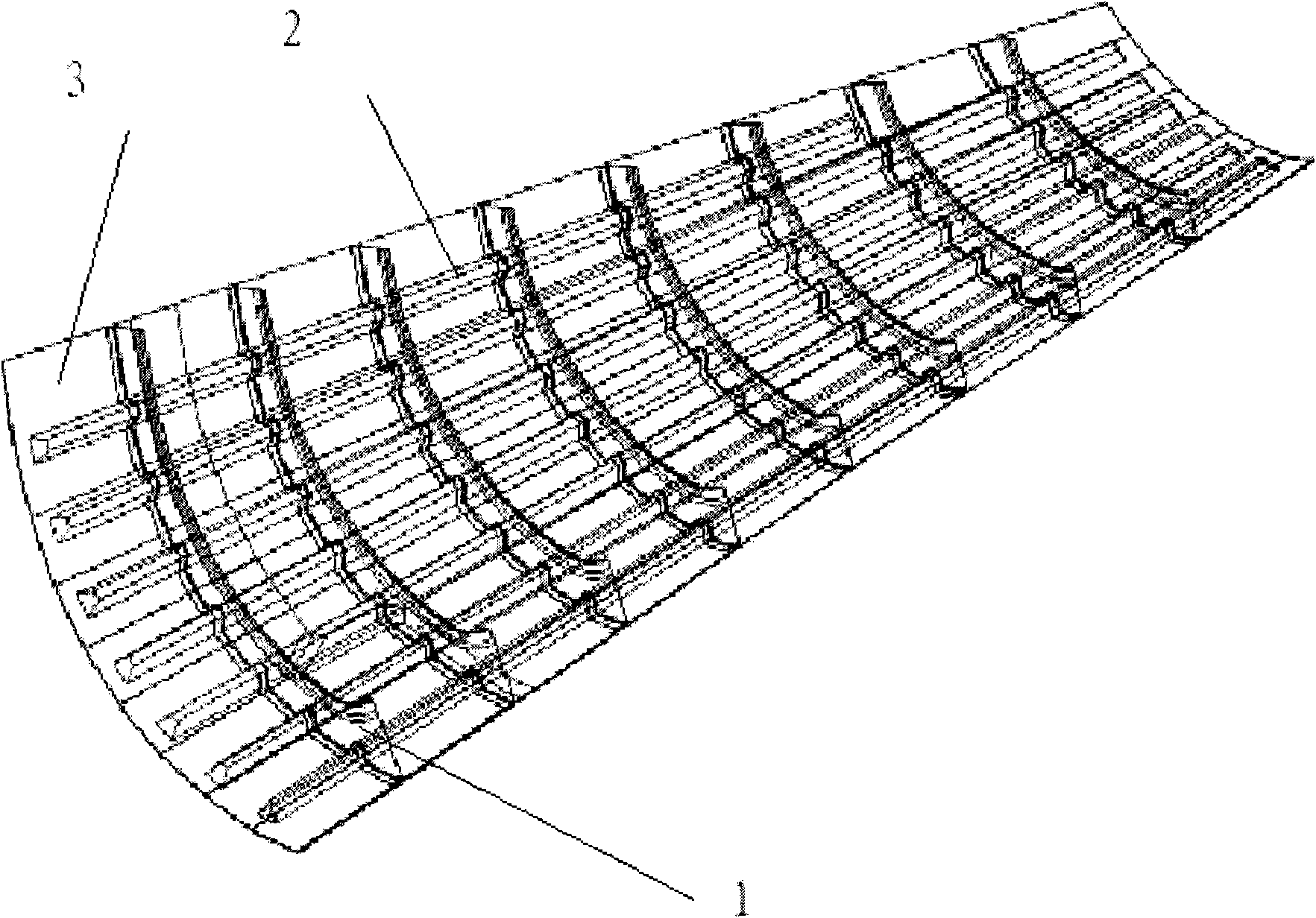 Method for forming frame, stringer and covering of composite material component through integrated co-curing