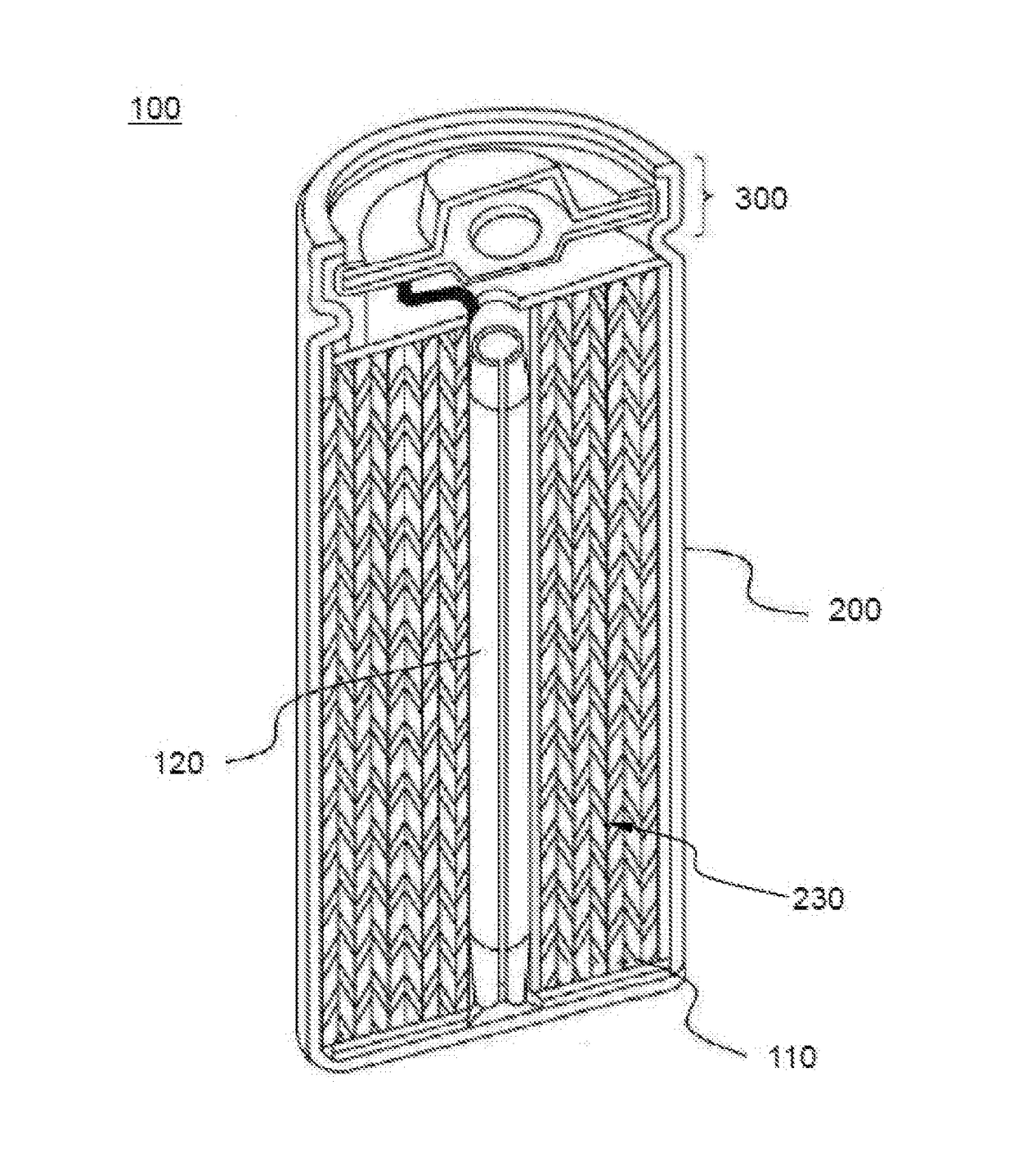 Cylindrical battery including pressurizing part and method of manufacturing the same