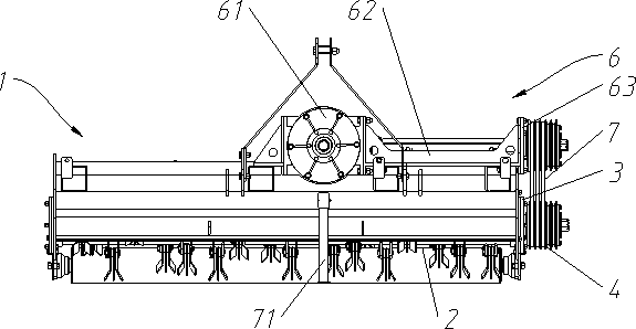 Novel straw crushing and field returning machine