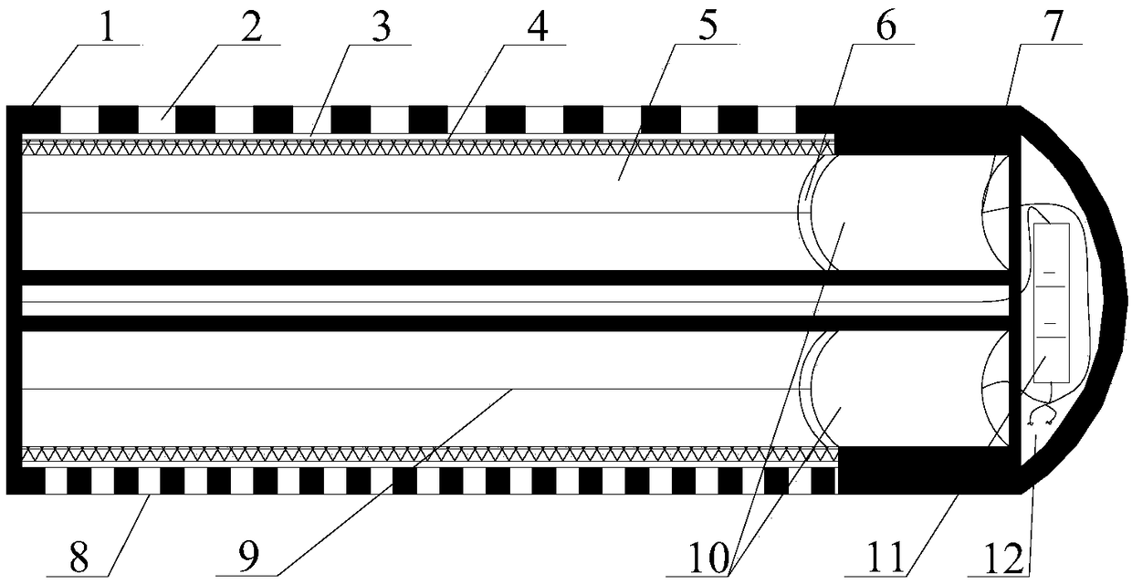 Test device and test method for determining water pressure inside crack of coal injection coal seam