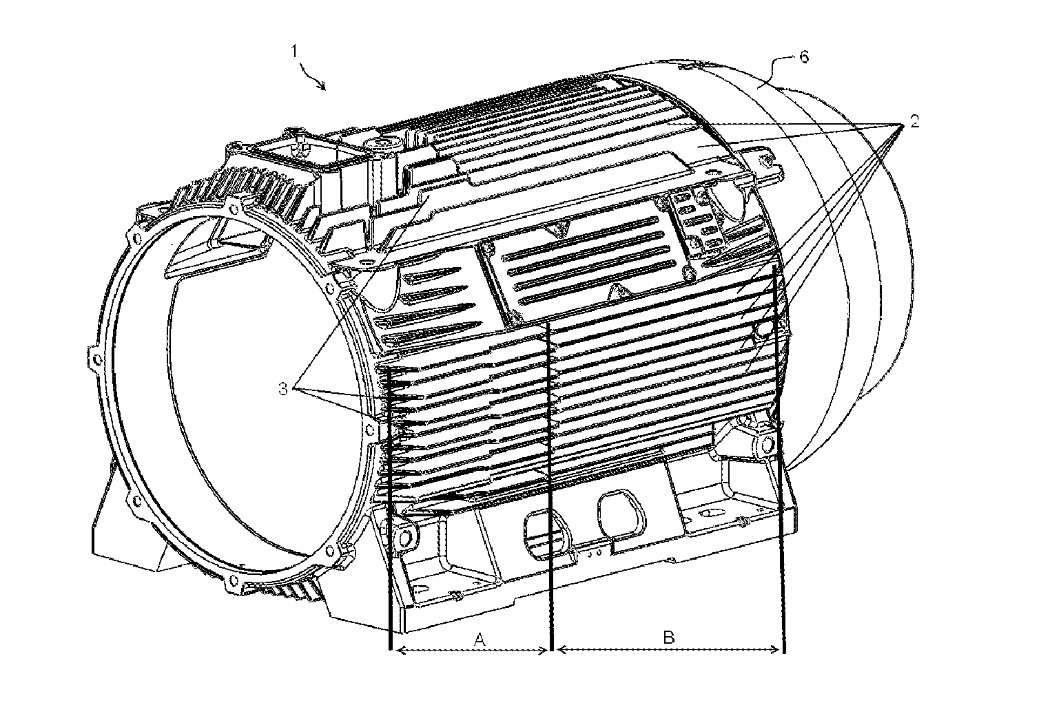 Heat exchange system for casings of rotary electric machines