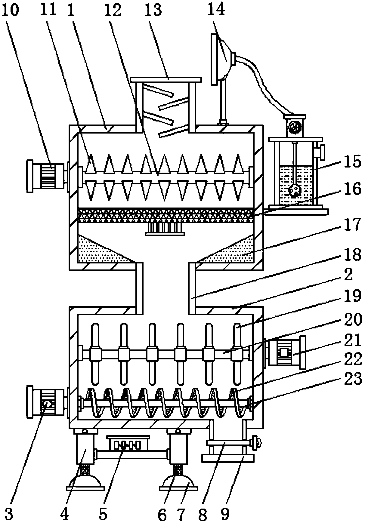 Efficient fertilizer mixing device