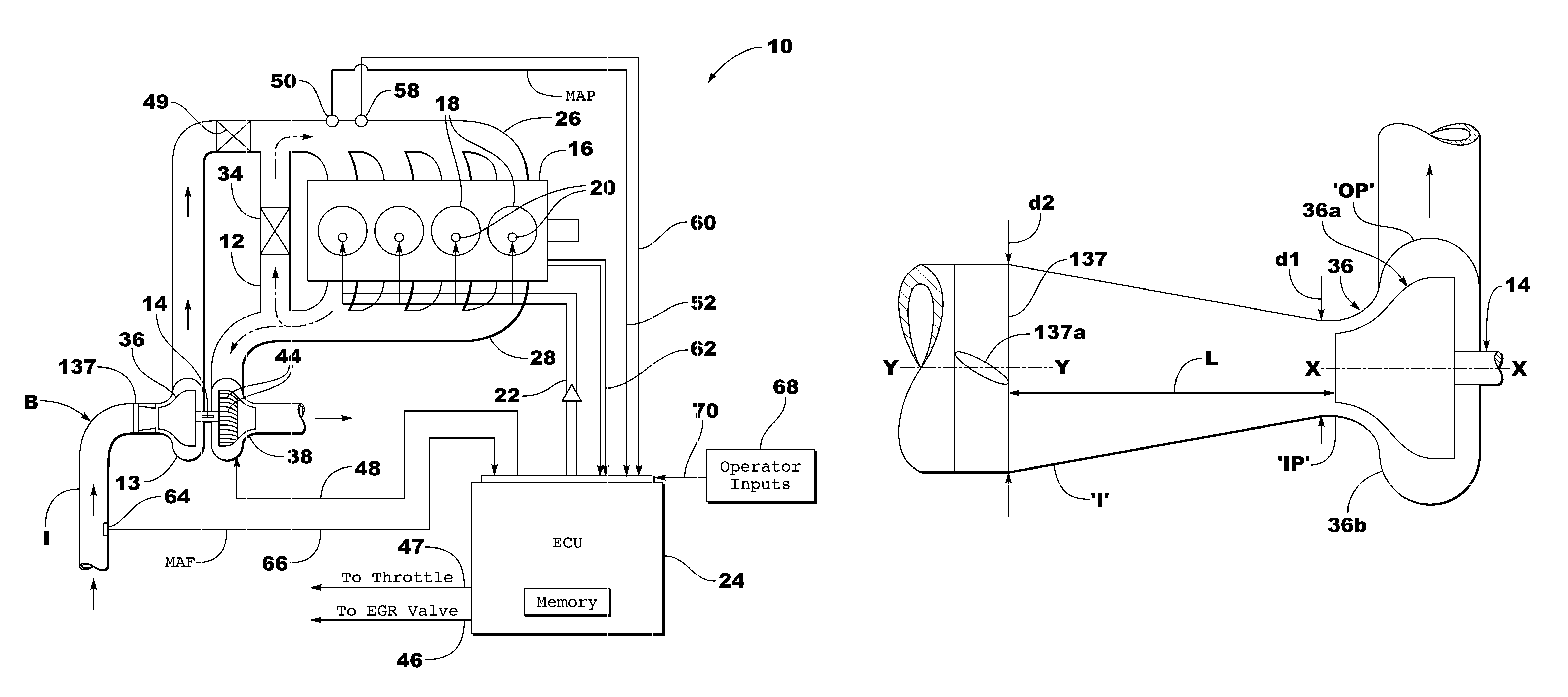 Inlet system for an engine