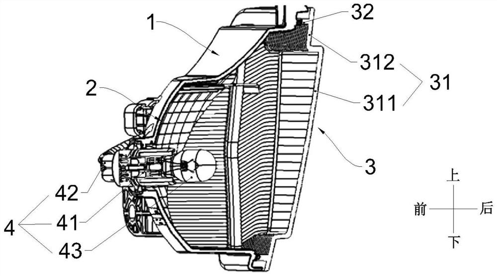 Automobile combined rear lamp and automobile