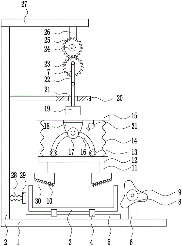 Rotation swinging type wasted shoe sole crushing device for footwear industry