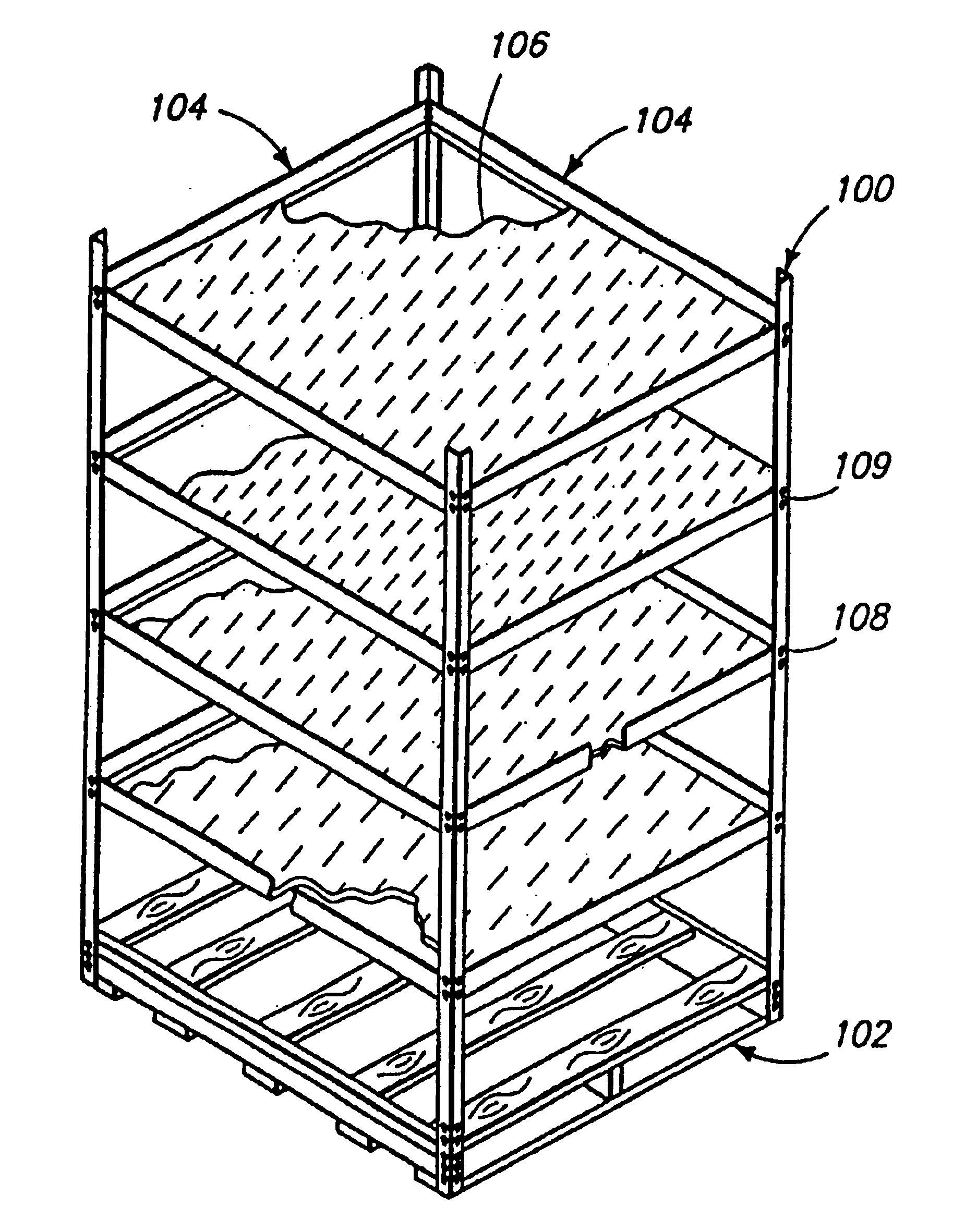 Modular low cost pallet and shelf assembly