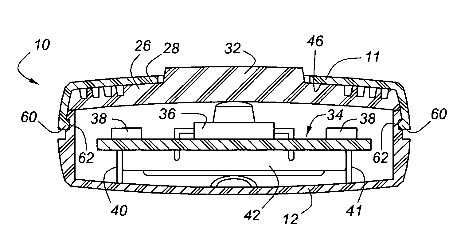 Sealed remote keyless entry device