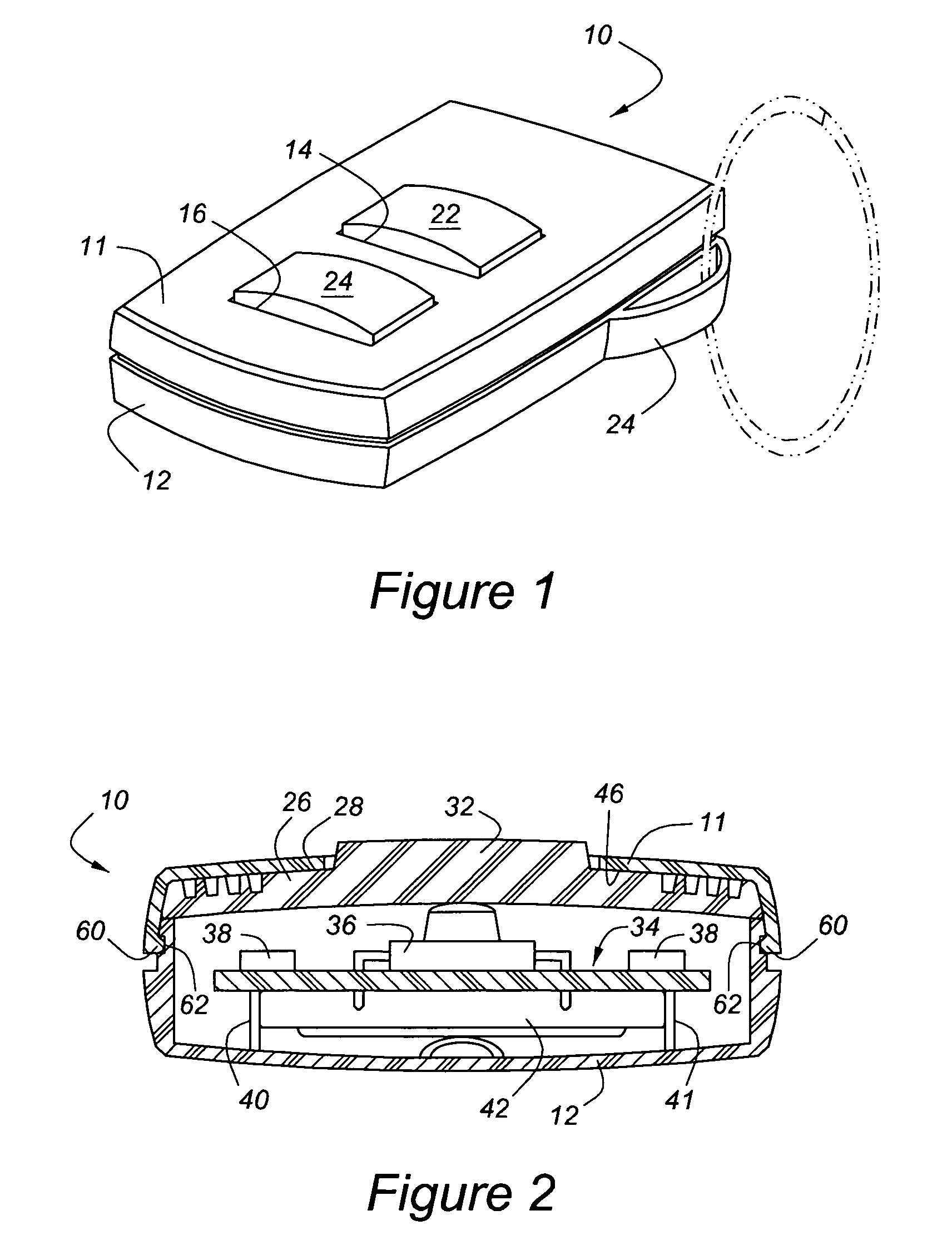 Sealed remote keyless entry device