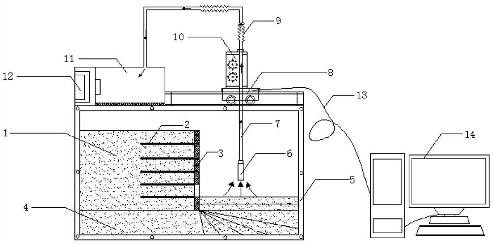 Centrifugal model test device and test method for simulating erosion of toes of reinforced earth retaining wall