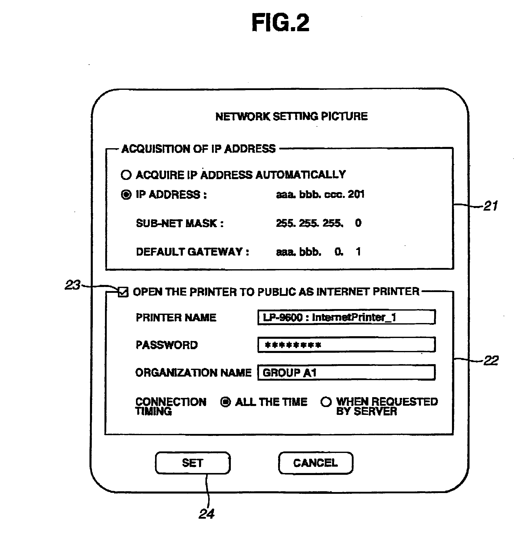 Method of printing over a network