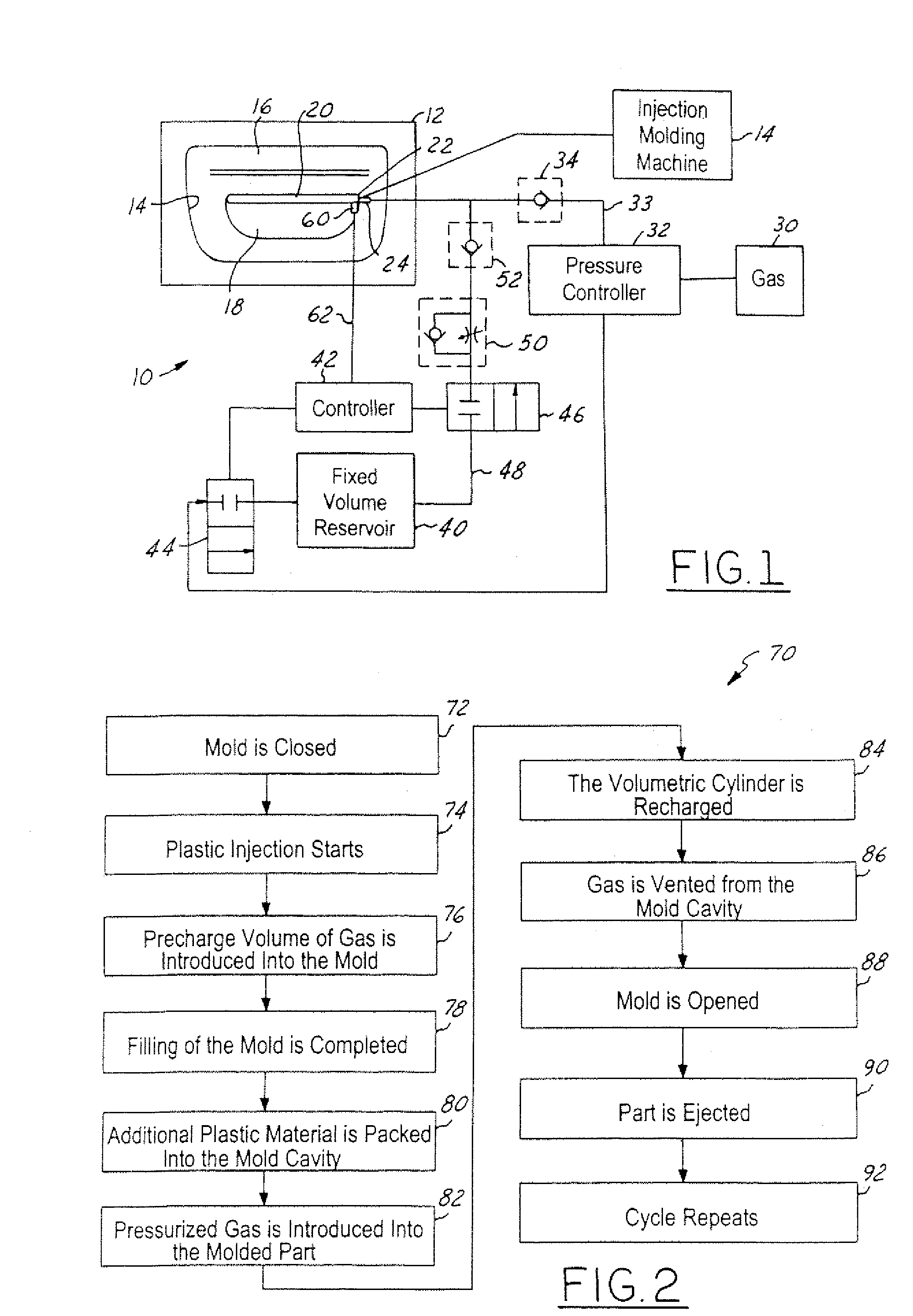 Gas pin for thermocouple for gas assisted injection molding